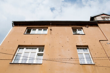 Riddled Wall in Sarajevo