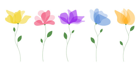 Flower vector design illustration isolated on white background
