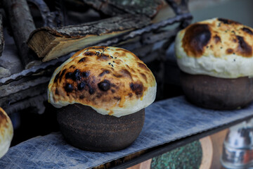 Red Tomatoes and Freshly made Bread on the Goreme Market in Cappadocia, Turkey