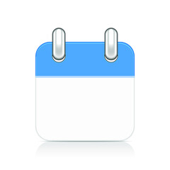 Blank calendar icon isolated on a white background