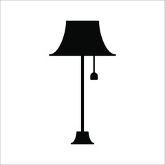 table lamp icon on white background. color editable