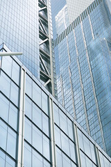 glass facade of modern office building