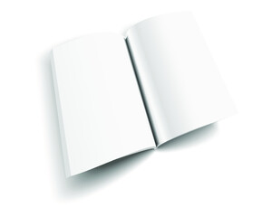 Blank catalog, magazine, book template with soft shadows. 3d rendering