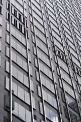 glass facade of modern office building