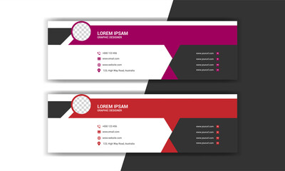 Email signature template design | email layout | personal social media cover