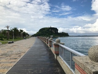 wooden bridge over the sea