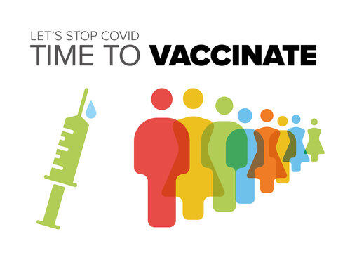 Time to vaccinate poster flyer template layout