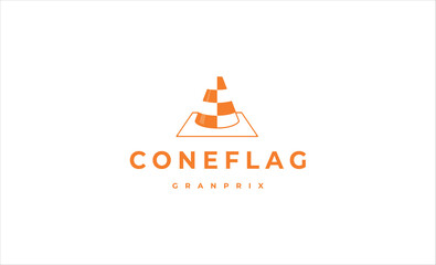 Fototapeta na wymiar traffic cone logo icon vector design illustration