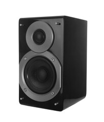 Obraz premium Modern powerful audio speaker isolated on white