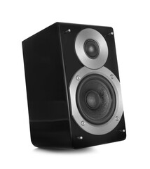 Obraz premium Modern powerful audio speaker isolated on white