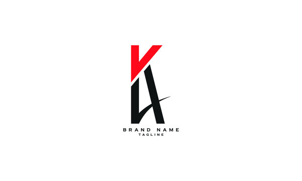 KVH, VA, AVH, Abstract initial monogram letter alphabet logo design