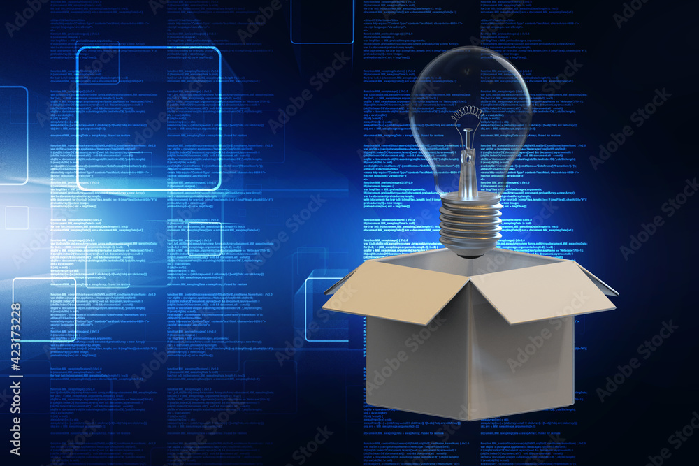 Poster 3d rendering shipment of an idea