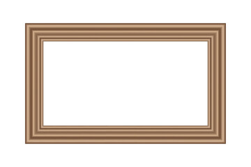 Wooden frame, widescreen 16:9 format, vector illustration
