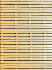 Detail from interior of the empty new wooden sauna