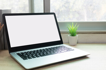 Fototapeta premium laptop on the table