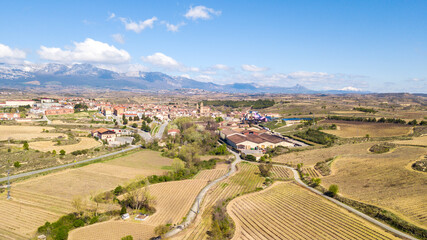 Fototapeta na wymiar aerial view of la rioja countryside, Spain