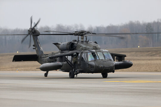 UH-60 Black Hawk Helicopters, Karmelava Airport, Lithuania 25 03 2021