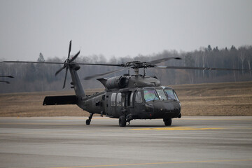 UH-60 Black Hawk Helicopters, Karmelava Airport, Lithuania 25 03 2021
