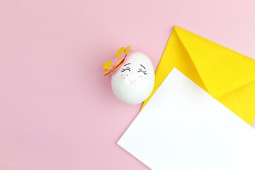 eastre egg with card