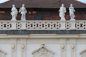 Fototapeta na wymiar allegoric or mythologic statue at the lower belvedere in vienna (austria)