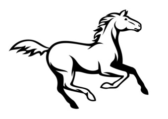 Obraz na płótnie Canvas Running horse