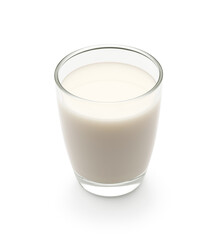 Glass of milk isolated on white background - clipping path included