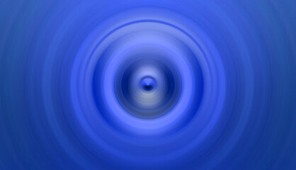 Abstract round blue background. Circles from the center point. Image of diverging circles. Rotation that creates circles.