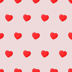 Hearts Pattern. Red Hearts Pattern. Red Hearts Wallpaper. Vector.