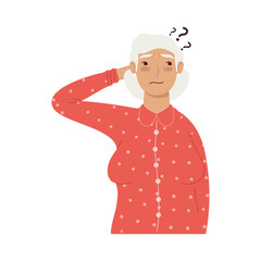 grandmother with questions