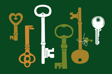 Lucky Keys Vector Set