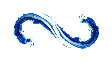 blue wave abstract paint graphic