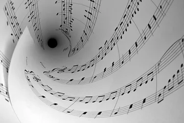 Wandcirkels plexiglas music notes background © Moi Gallardo