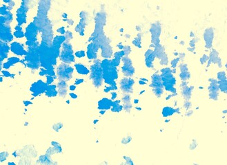 Blue Ikat Pattern. Neon Rug Intricate Boho Print.