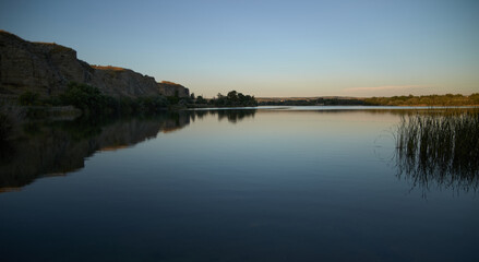 walking inside the mountains with trees