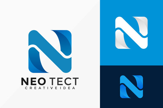 Letter N NeoTecnology Logo Vector Design. Abstract emblem, designs concept, logos, logotype element for template.