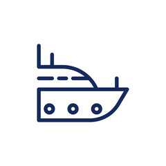 Ship isolated line vector on a white background. Shipping icon vector illustration. Ship, transportation symbol, Simple vector illustration for graphic and web design.