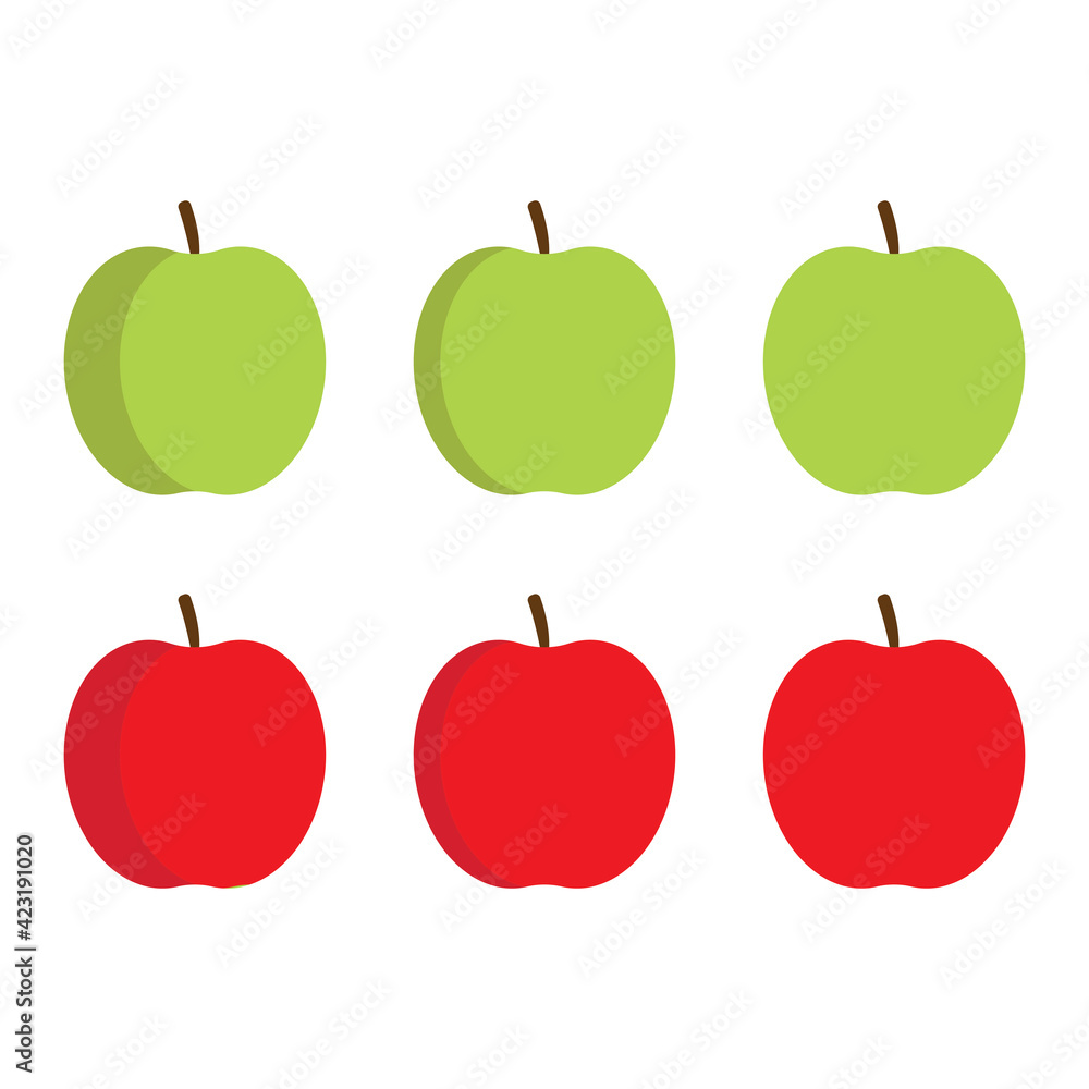 Sticker apple flat icon