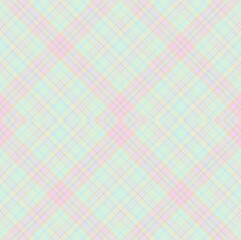 Rainbow Pastel Argyle Plaid Tartan textured Seamless Pattern Design