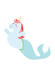 Obraz na płótnie Canvas mermaid unicorn