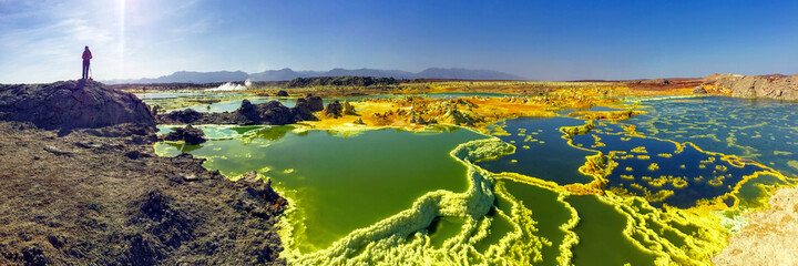 Panorama de Dallol, zone volcanique en Ethiopie