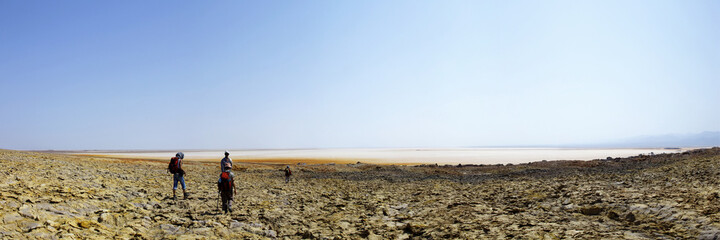 Panorama de Dallol, zone volcanique en Ethiopie