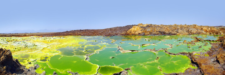 Panorama de Dallol, zone volcanique en Ethiopie