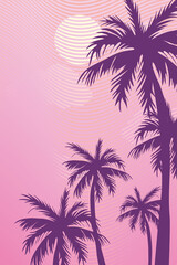 Fototapeta na wymiar palms tropical landscape