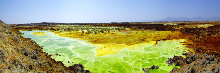 Panorama de Dallol, zone volcanique en Ethiopie