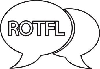 internet acronym chat bubble icon sign design