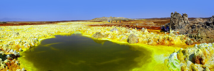 Panorama de Dallol, zone volcanique en Ethiopie