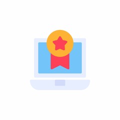 Digital achievement icon in flat icon style. Vector flat illustration
