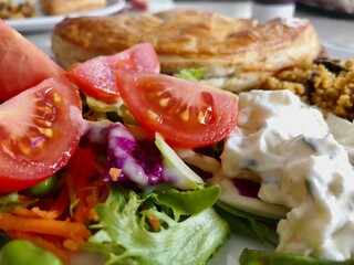 Cornish pastie with salad