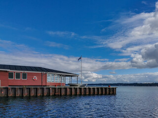 Obraz premium wooden pier in the sea