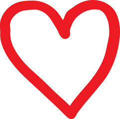 Heart hand draw icon sign design